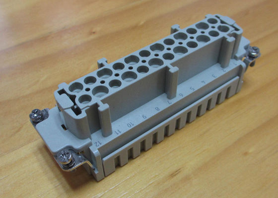 Customized Electronics Injection Molding , 24 Pins Rectangle Female Connector Moulding Service