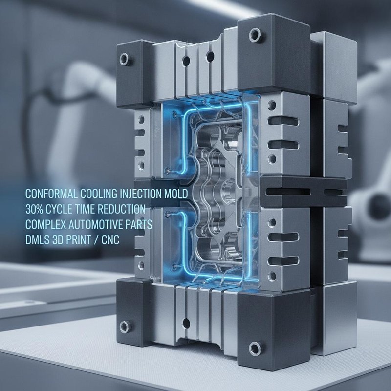 Most Complex Injection Mold Conformal Cooling Injection Mold 30 Percent Cycle Time Reduction ...