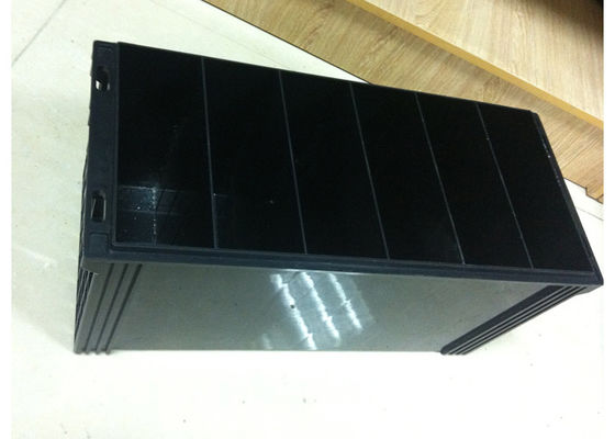 Lead Acid Battery Housing / Injection Moulding Service / Six Battery Cavities / Gloss Finish